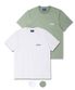 [2팩]돌핀 아치로고 티셔츠 화이트 라이트카키