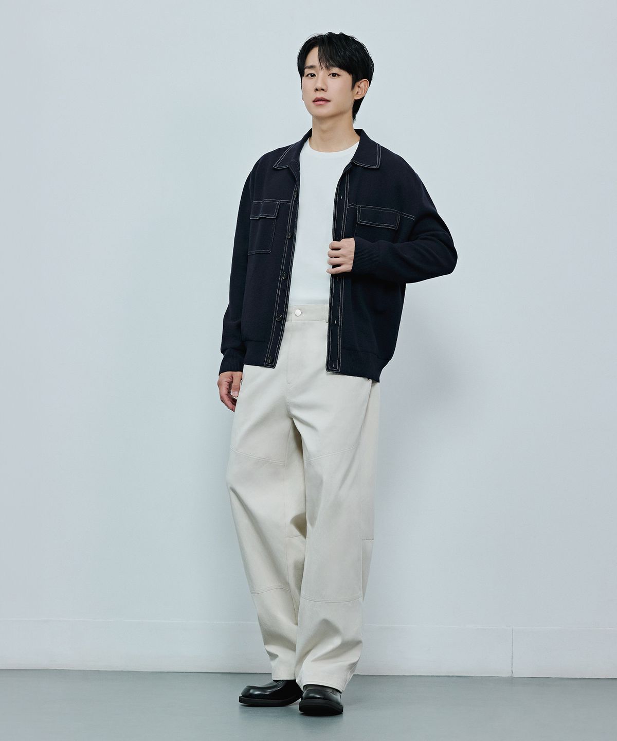 마인드브릿지(MINDBRIDGE) [COUTURE]더블니 와이드 팬츠