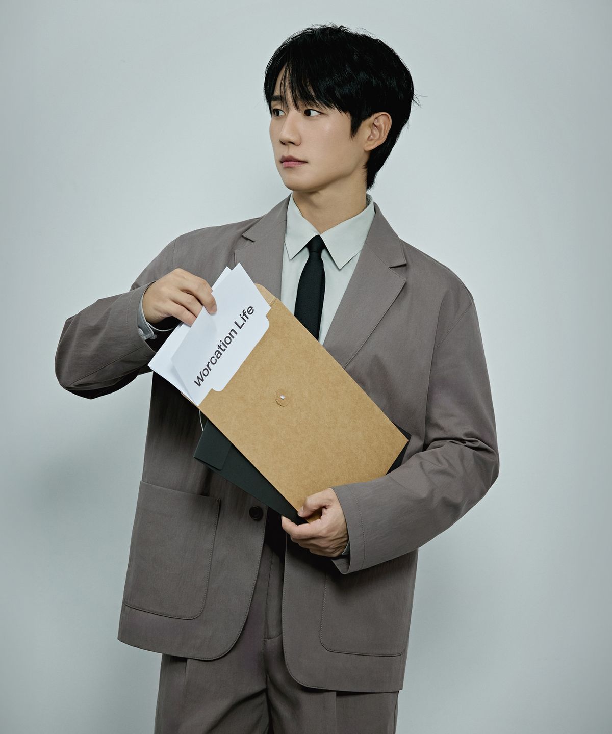마인드브릿지(MINDBRIDGE) 오버핏 싱글 코튼 자켓