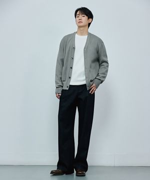 와이드원턱 로우 데님 팬츠