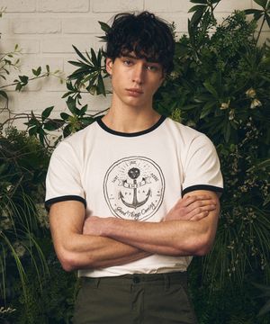 Anchor Ringer T-shirts white