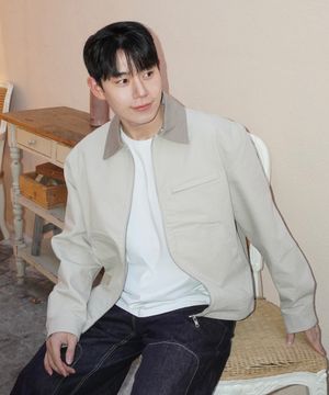 코듀로이 카라배색 워크 점퍼 - 2color