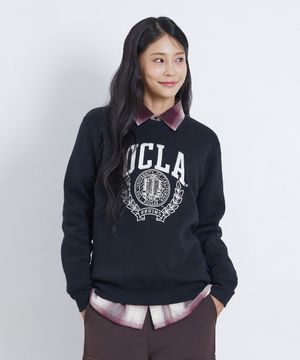 UCLA 남여공용 기모 스웨트셔츠[BLACK](UZWLTV1)