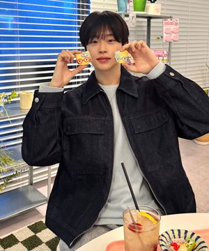 로우 데님 집업 트러커