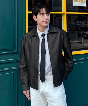 [COUTURE]미니멀 세미오버핏 블루종 - 2color