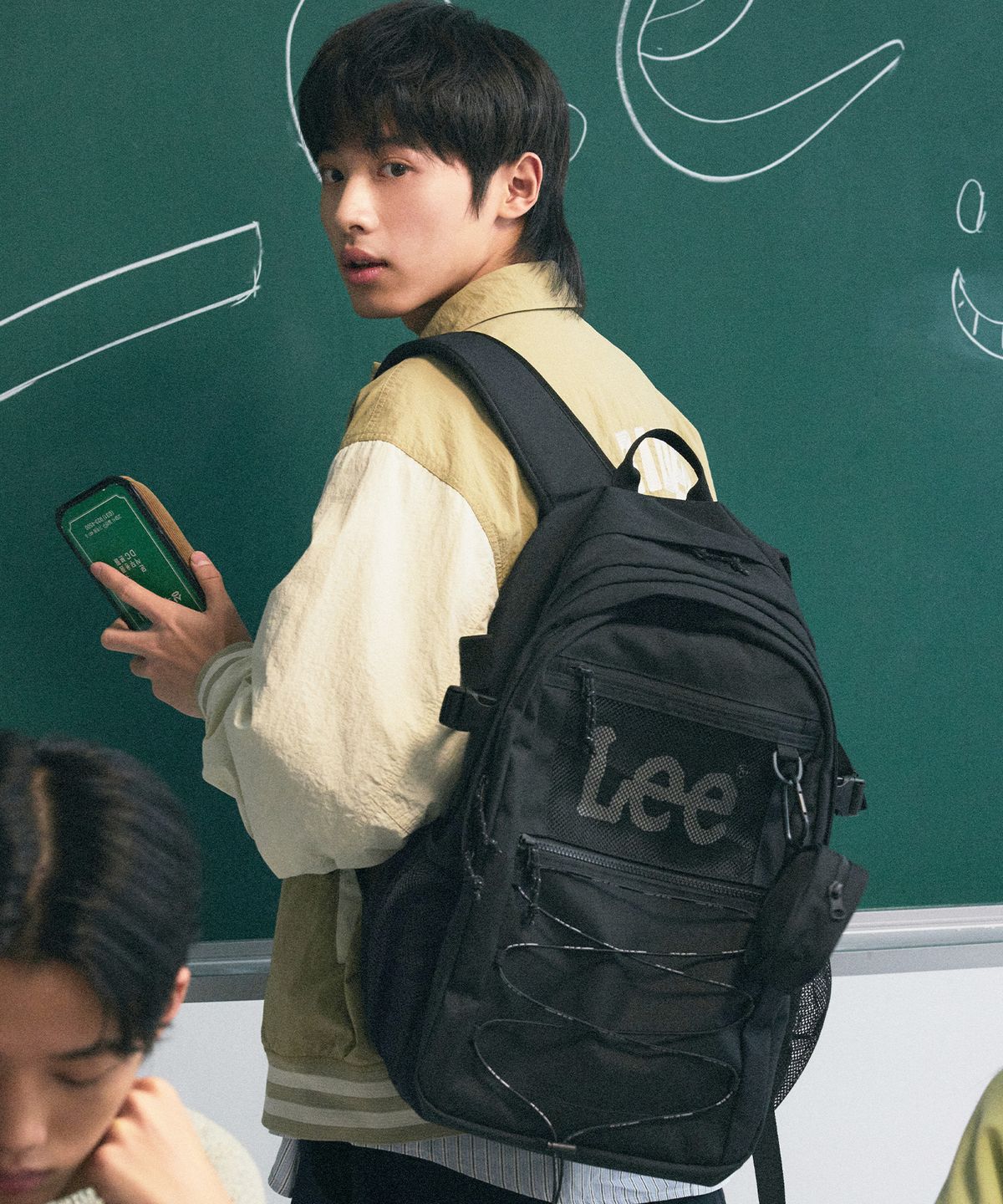 리(LEE) 코듀라 스트링 럭색 블랙