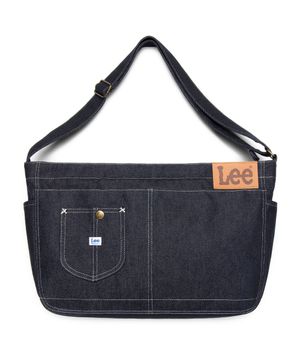 코튼 메신저백 인디고 다크