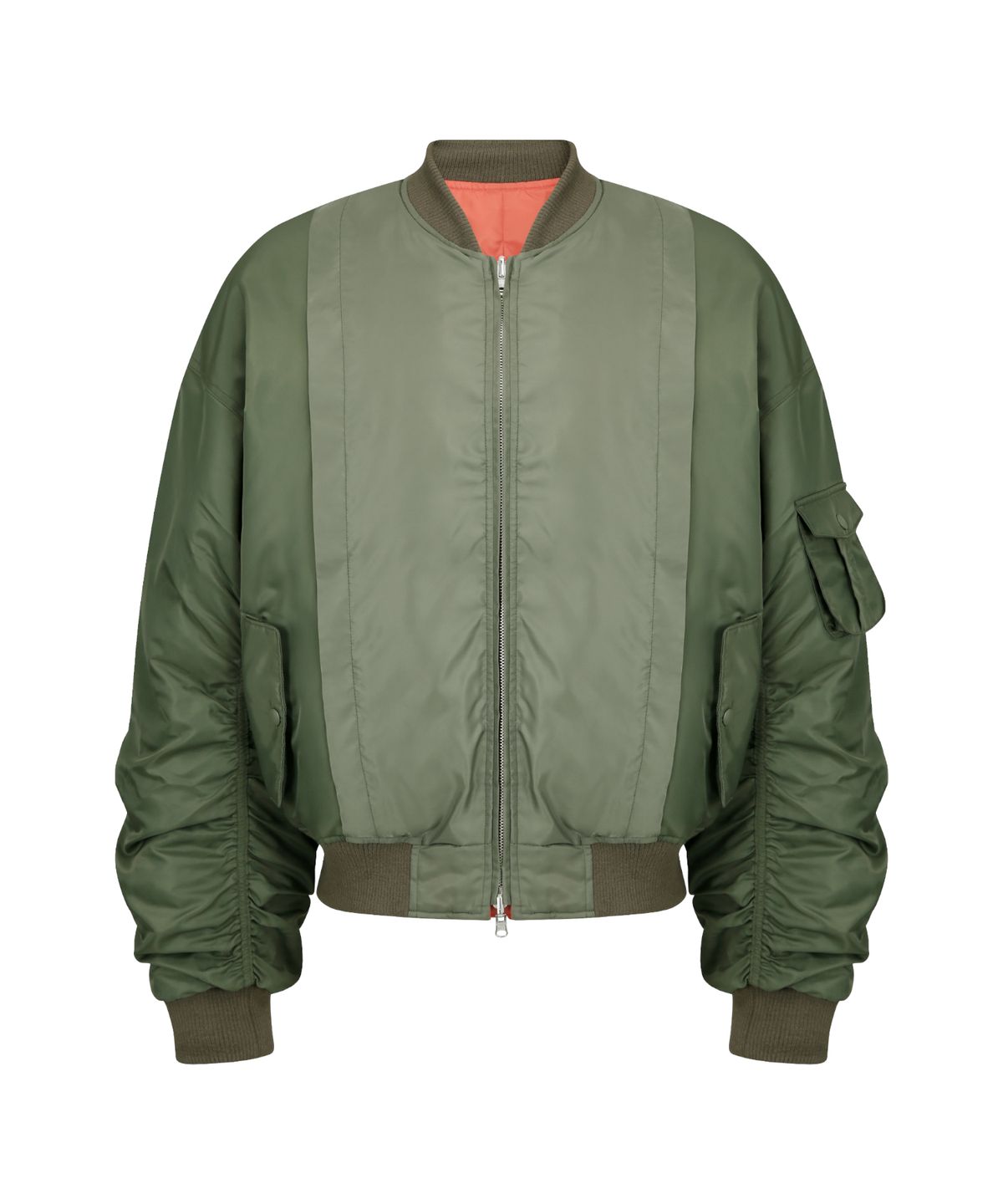 홍우성(HONGWOOSUNG) REVERSIBLE MA1 DOWN BOMBER_KHAKI&ORANGE