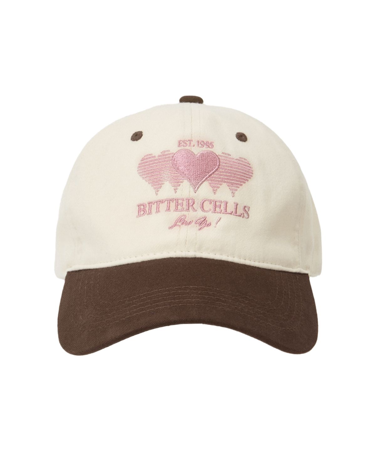비터셀즈(BITTERCELLS) 키치 하트 캡-브라운