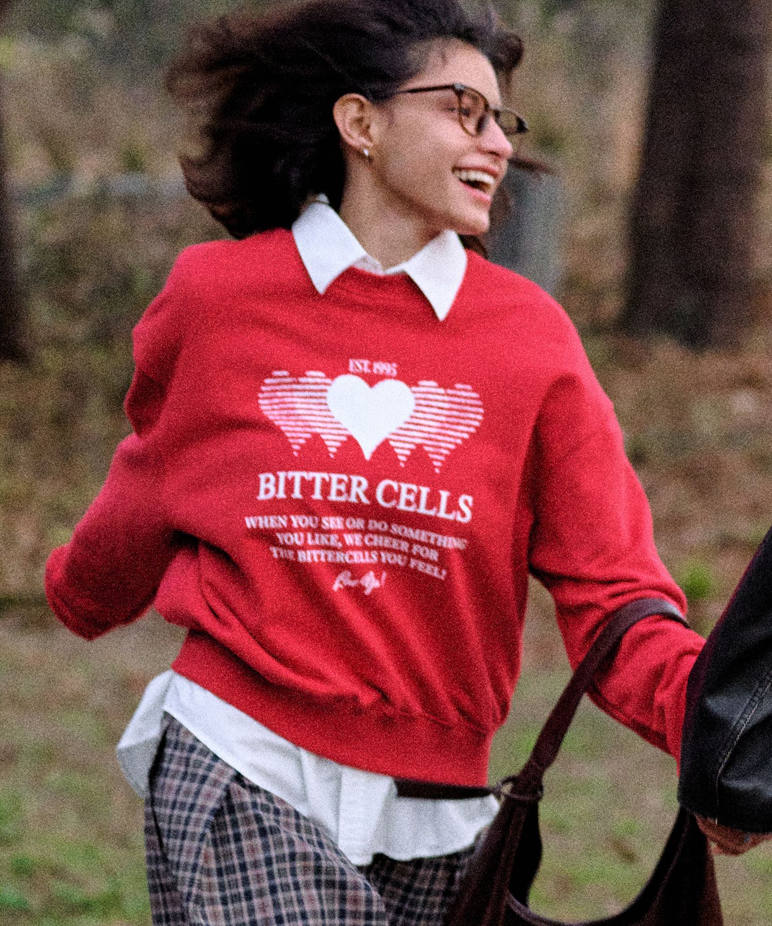 ◇BITTER CELLS◇ 3Star Sweat ShirtRed SWEATSHIRTS - 비터셀즈(bittercells)