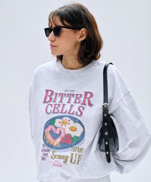 써니 사이드 업 스웻셔츠-라이트 그레이