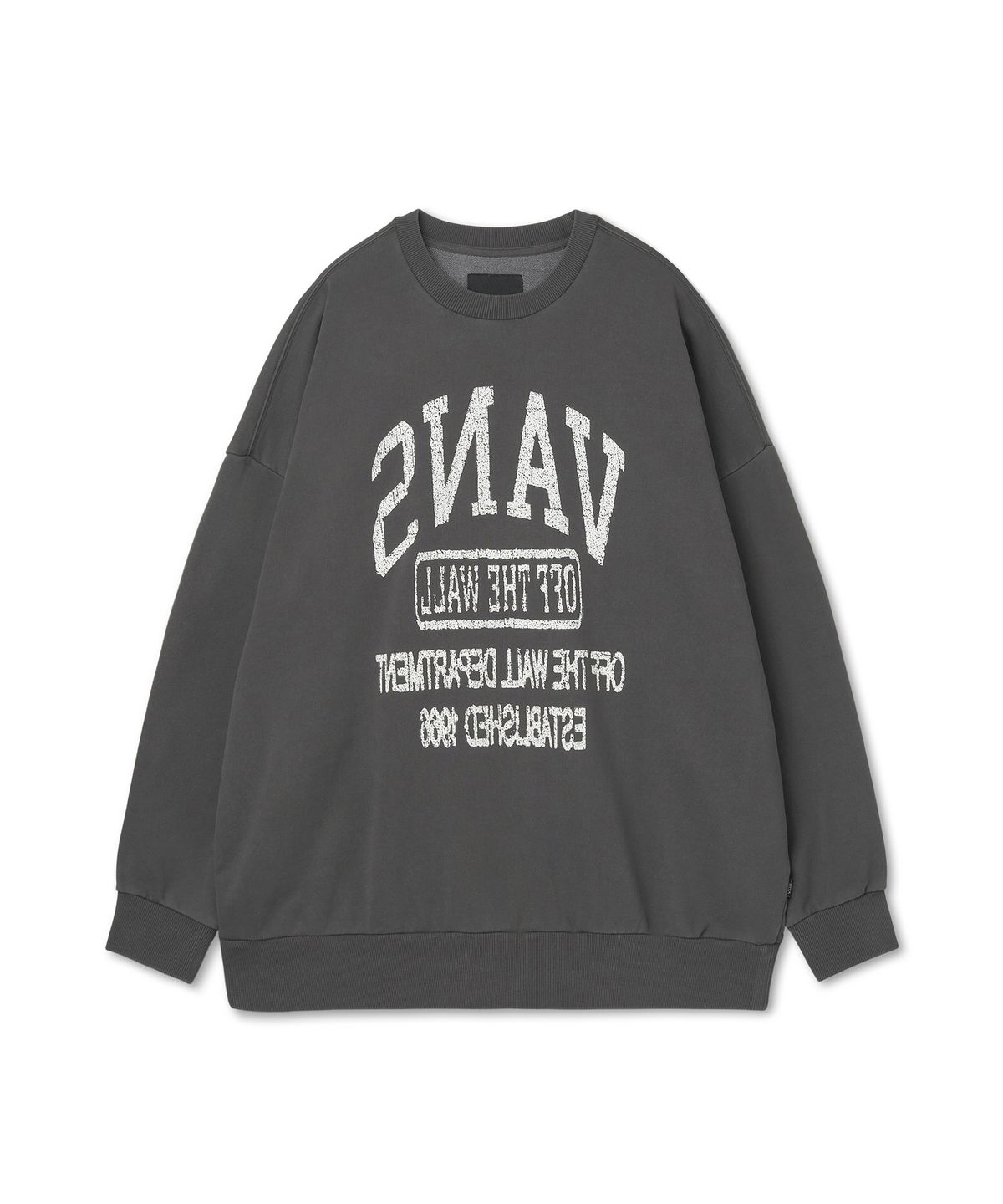 반스(VANS) 솔 리버스 로고 크루 넥 - 아스팔트 / VN000NE01O71