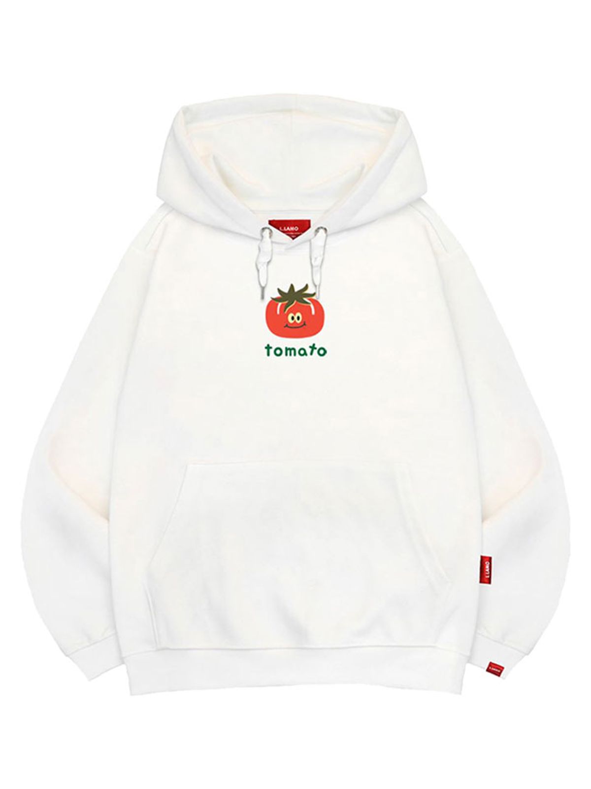 엘라모(LLAMO) 토마토 후드티 남녀공용 빅사이즈 M~4XL
