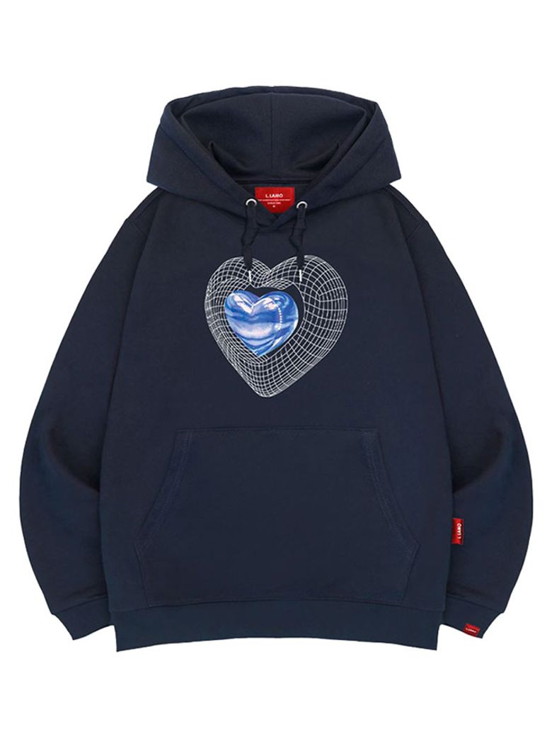 네트하트 후드티 남녀공용 빅사이즈 M~4XL