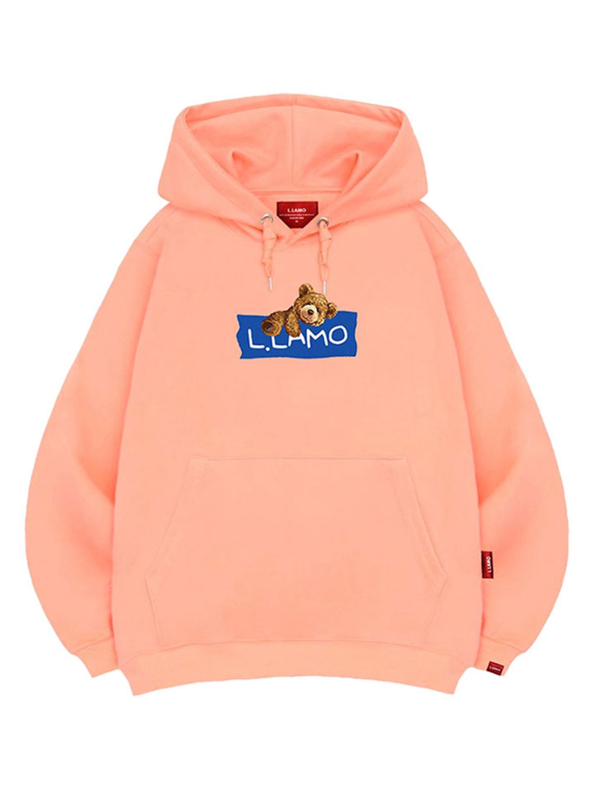 엘라모(LLAMO) 라벨베어 후드티 남녀공용 빅사이즈 M~4XL