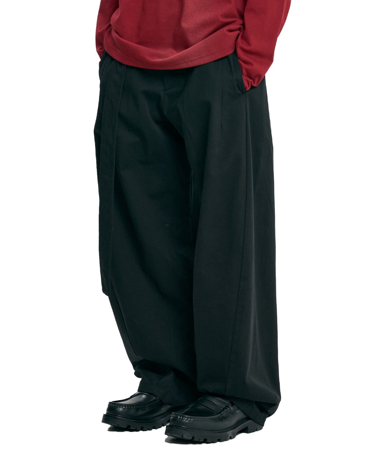 아조바이아조(AJOBYAJO) 3D Curved Pants [BLACK]