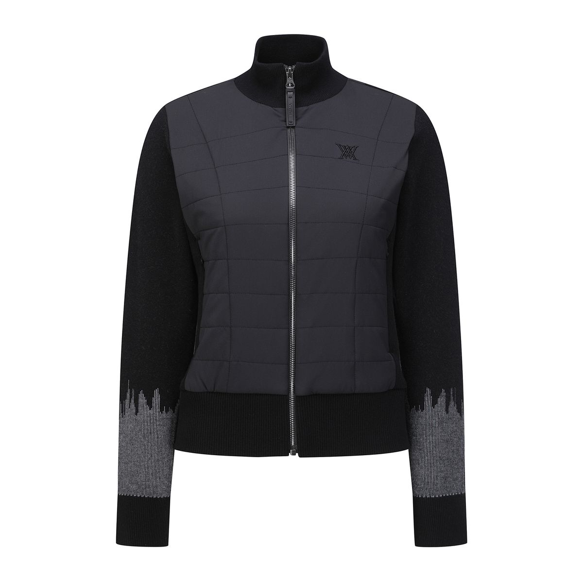 어뉴골프(ANEW GOLF) WOMEN SP HYBRID KNIT CARDIGAN_BK