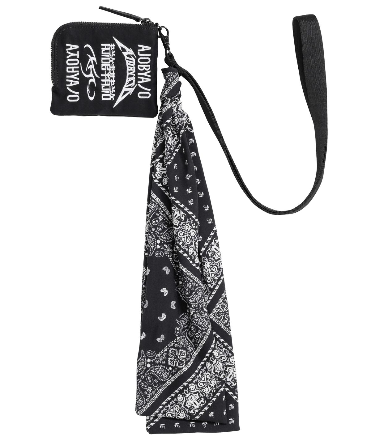 아조바이아조(AJOBYAJO) Five AJO Nylon Neck Wallet [BLACK]