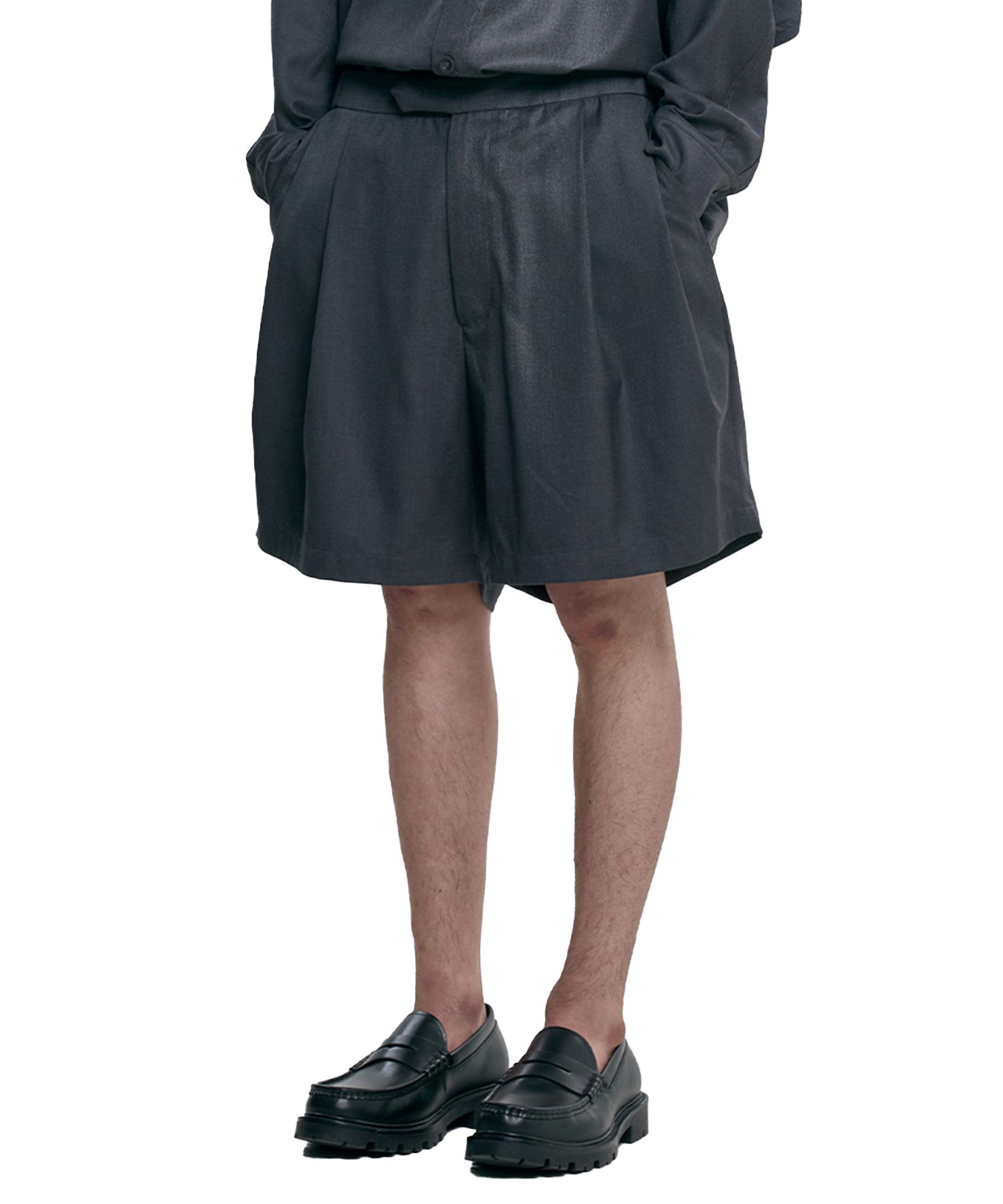 【AJO AJOBYAJO】25SS★ Wool Blend Shorts MUSINSA | AJOBYAJO Wool Blend Shorts [BLACK]