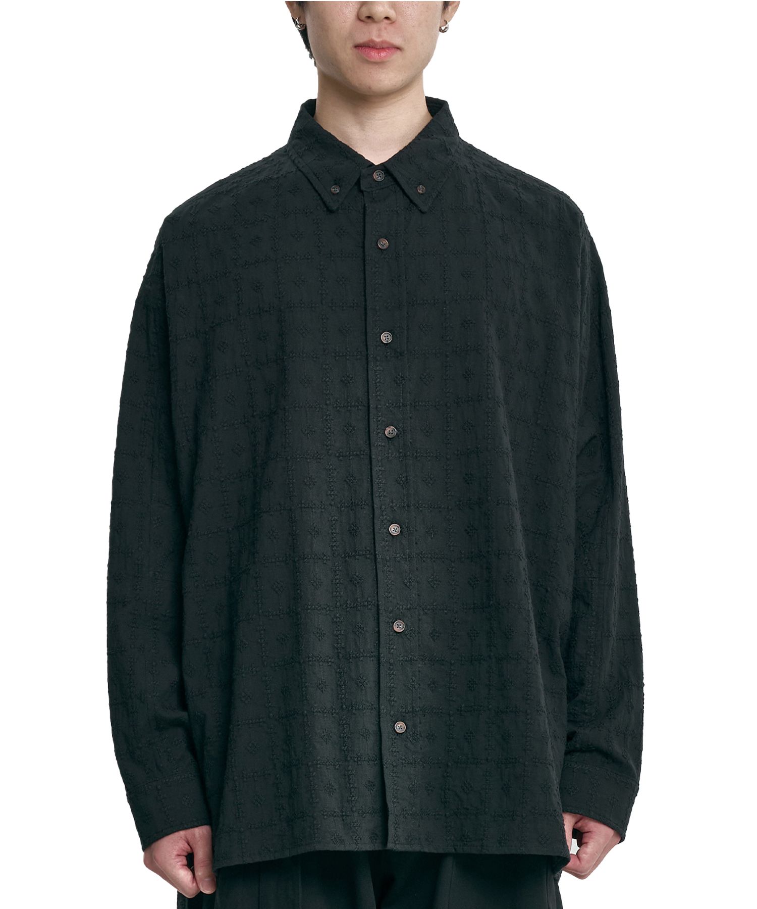 【AJO AJOBYAJO】25SS★ Dobby Batwing Shirt MUSINSA | AJOBYAJO Dobby Batwing Shirt [BLACK]