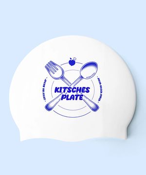 키치스 플레이트 실리콘 수모 화이트 블루 (KPC1CS019)