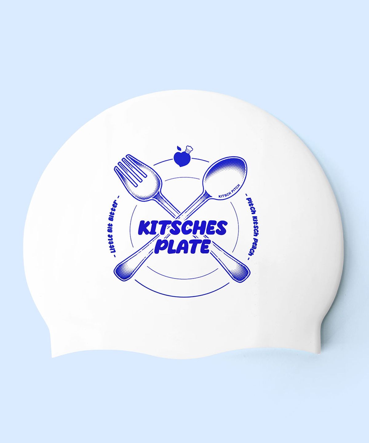 키치피치(KITSCHPITCH) 키치스 플레이트 실리콘 수모 화이트 블루 (KPC1CS019)