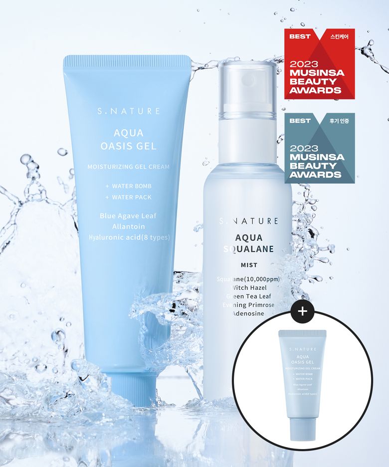 아쿠아 오아시스 수분 젤크림 80ml+아쿠아 스쿠알란 미스트 100ml (+젤크림 30ml)