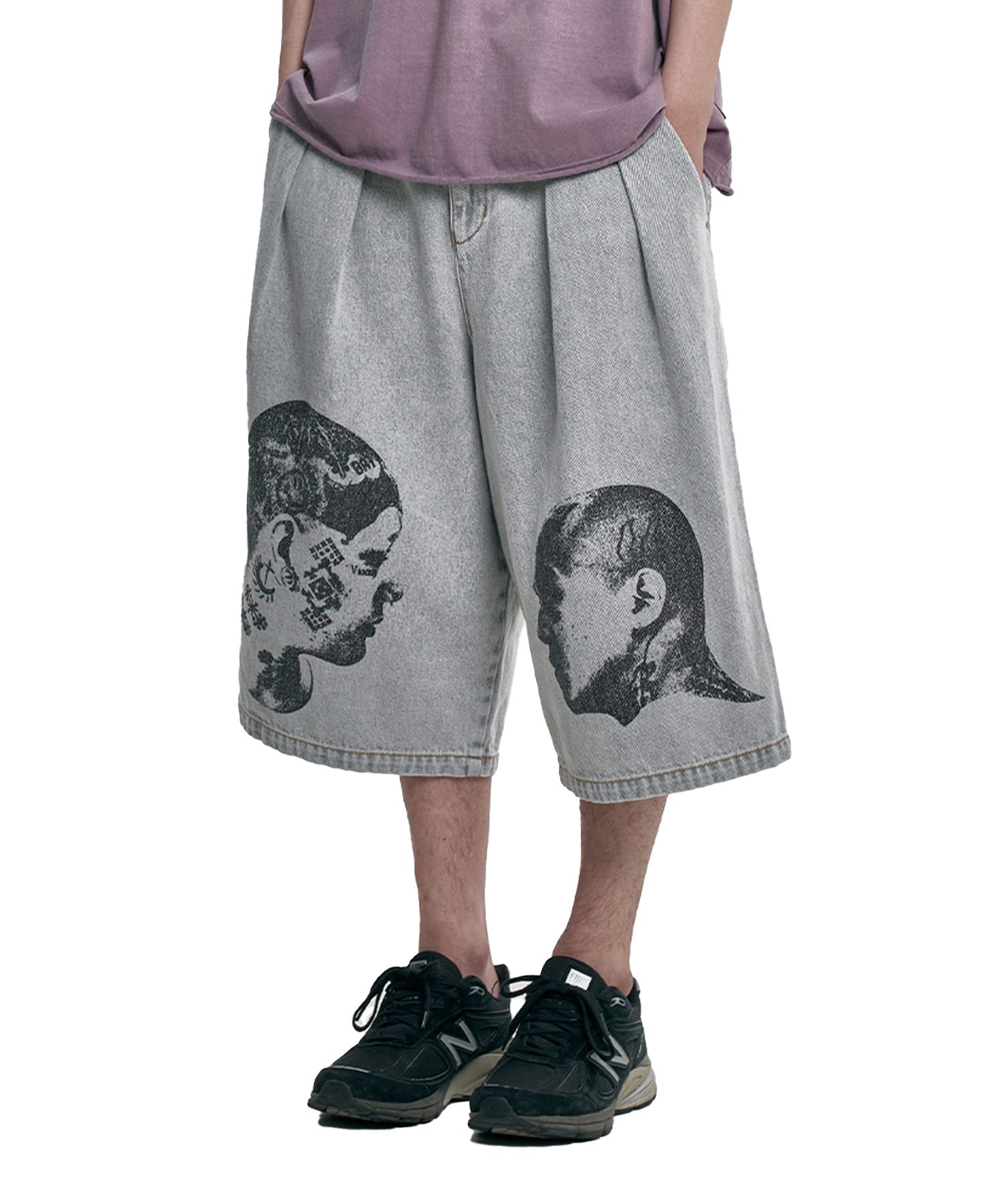 【AJO AJOBYAJO】25SS★ DHM MUIL Washed Denim Bermuda Shorts MUSINSA | AJOBYAJO DHM MUIL Washed Denim Bermuda Shorts [WHITE]