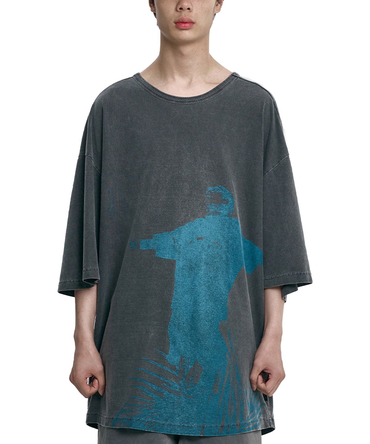 아조바이아조(AJOBYAJO) Pseudo Redemption T-Shirt [CHARCOAL]