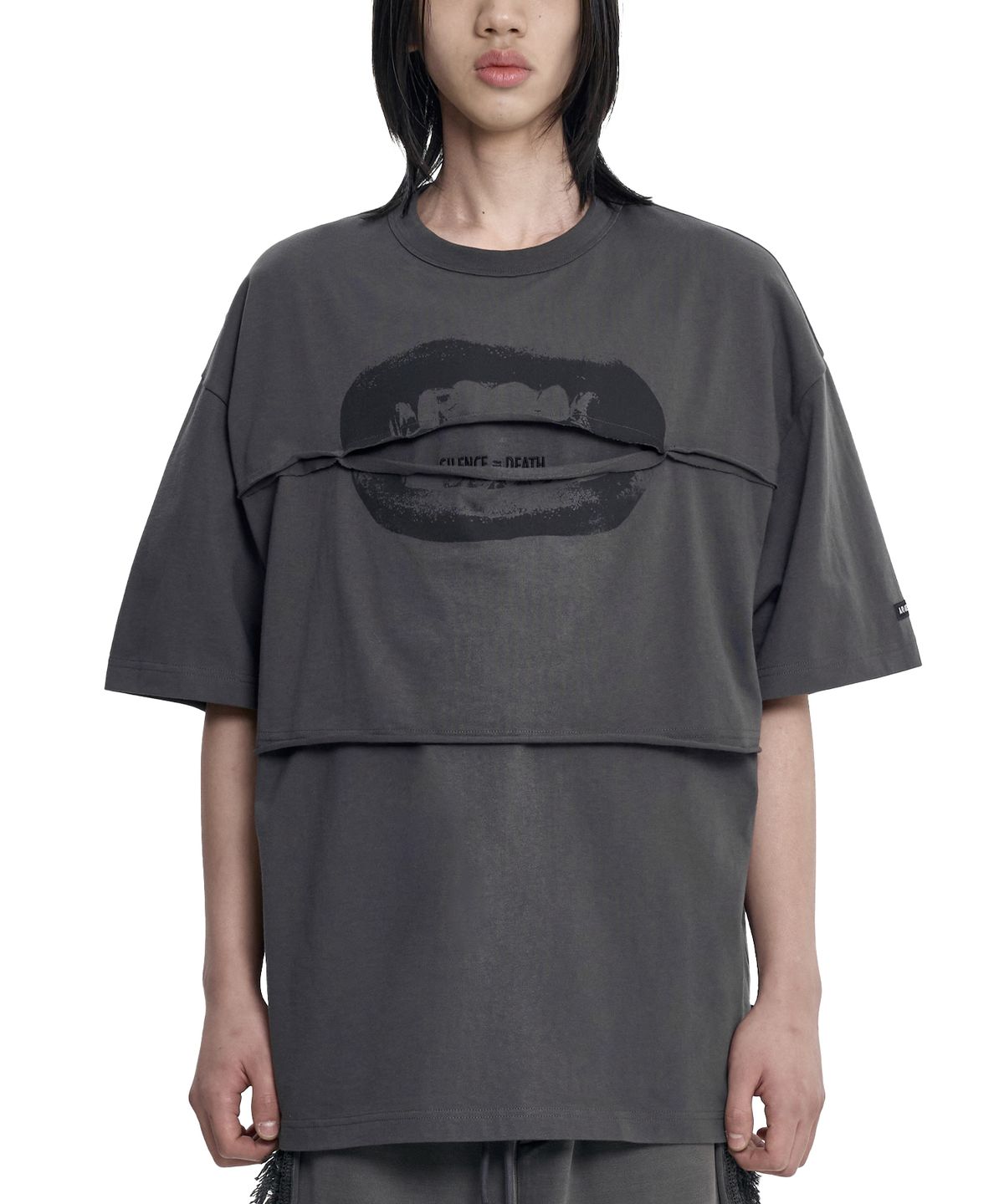 아조바이아조(AJOBYAJO) S=D Layered T-Shirt [CHARCOAL]
