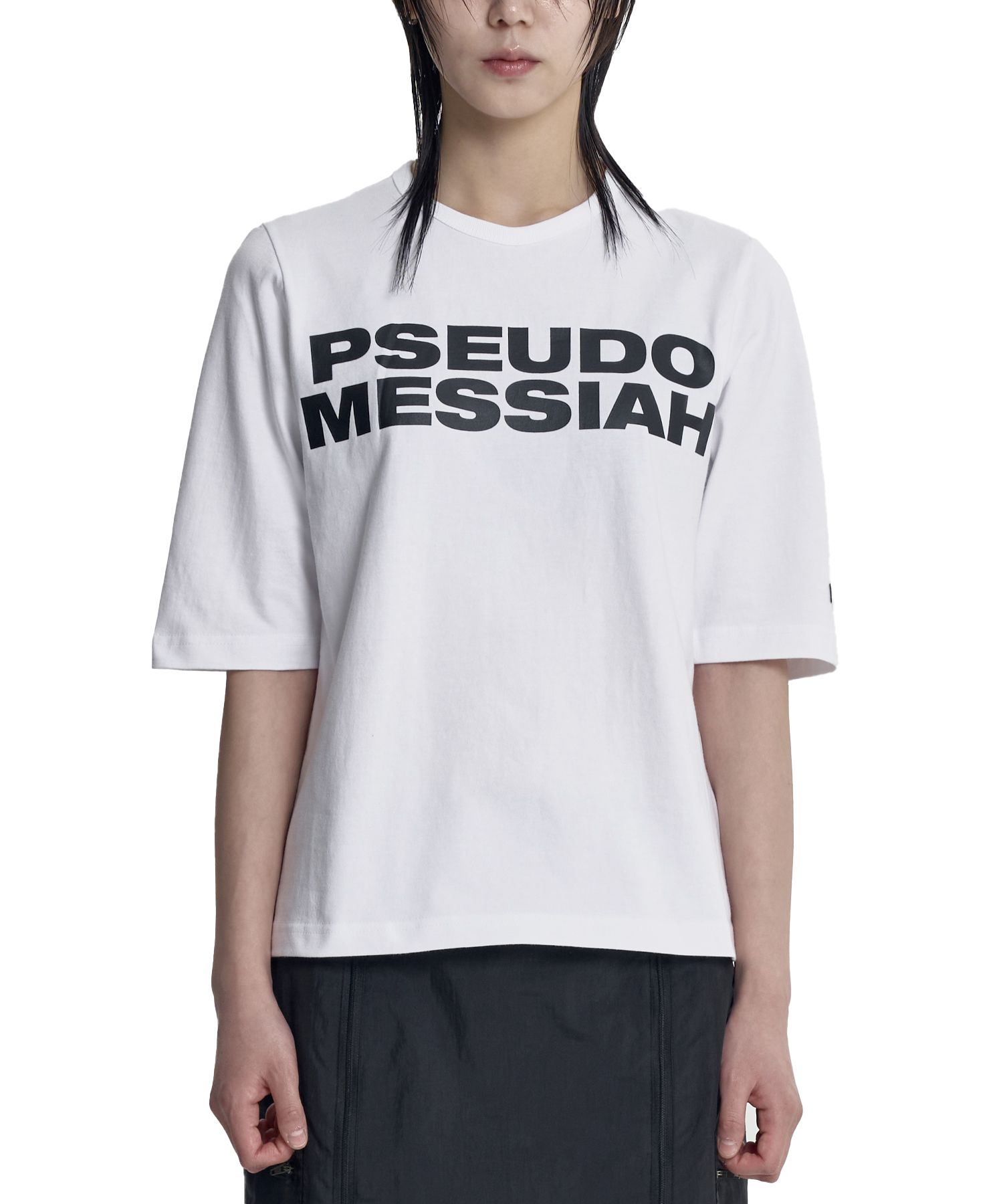 【AJO AJOBYAJO】25SS★ Pseudo Messiah Mini T-Shirt MUSINSA | AJOBYAJO Pseudo Messiah Mini T-Shirt [WHITE]
