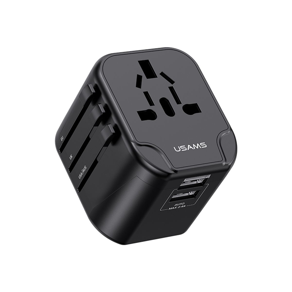 유삼스(USAMS) 12W 2포트 여행용 고속 멀티 충전기