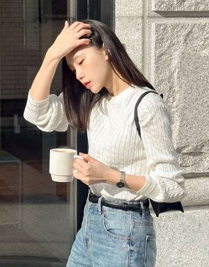 케이블 라운드넥 니트 스웨터(5GG) 355505 [7color]