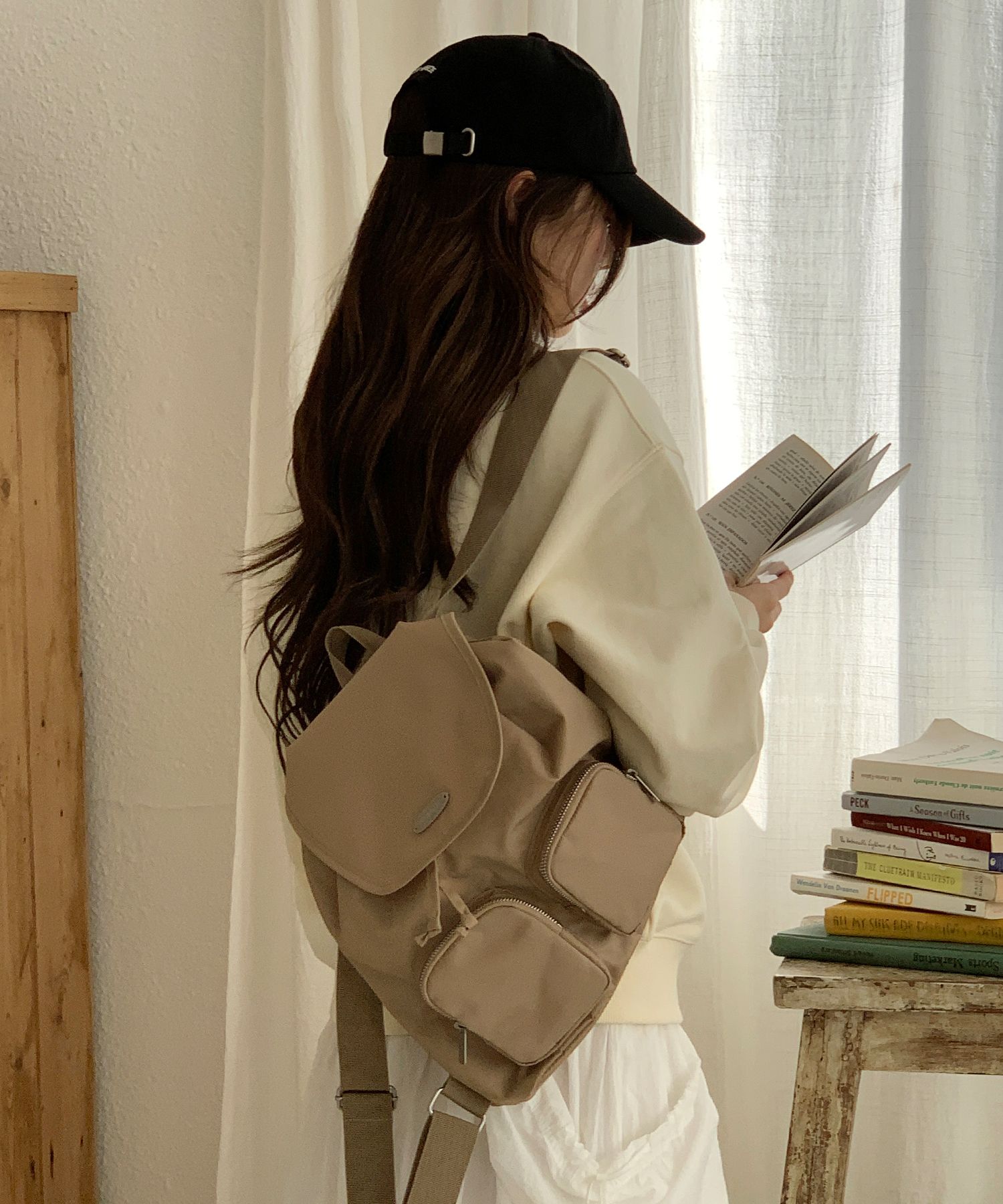 【 citybreeze 】カバン Nylon Double Pocket String Backpack MUSINSA | CITYBREEZE WOMAN Nylon Double Pocket String