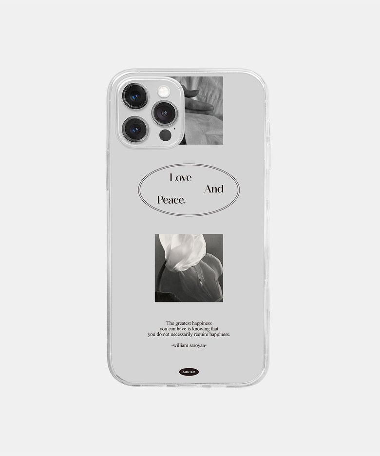 Love And Peace Phone Case_Clear