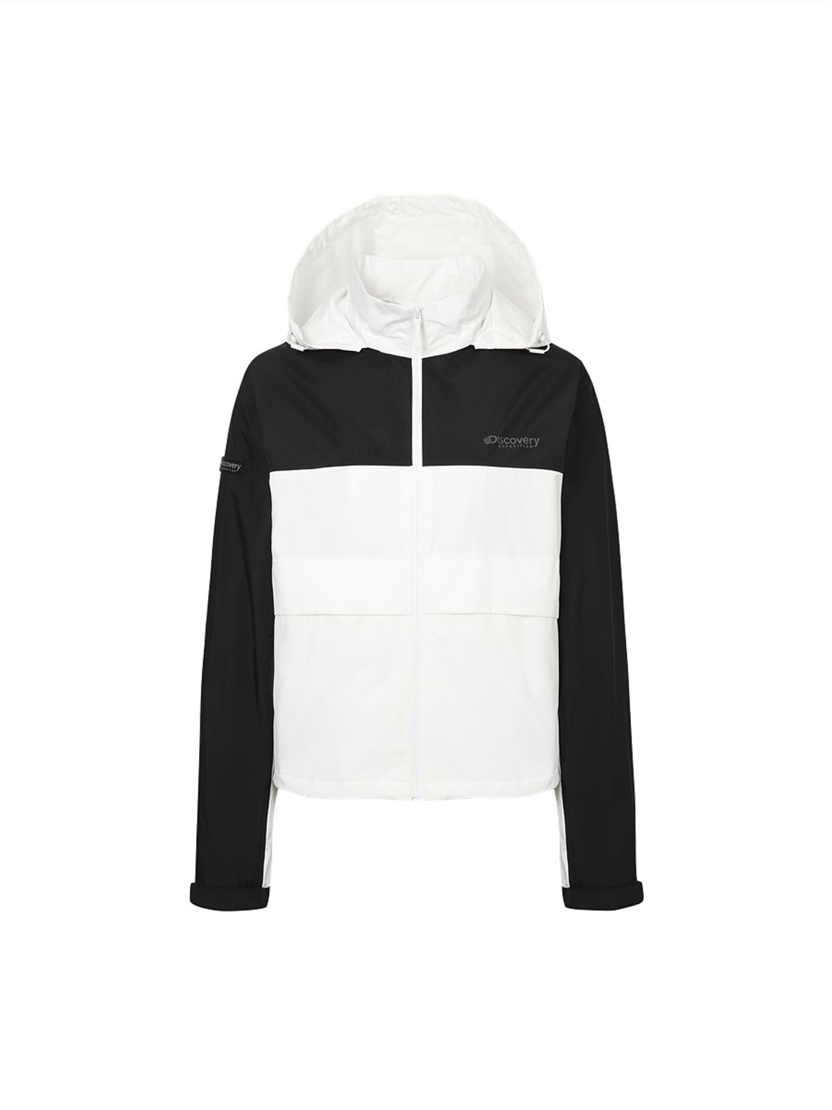 디스커버리 익스페디션(DISCOVERY EXPEDITION) 베르텍스 여성 컬러블럭 자켓 (BLACK)