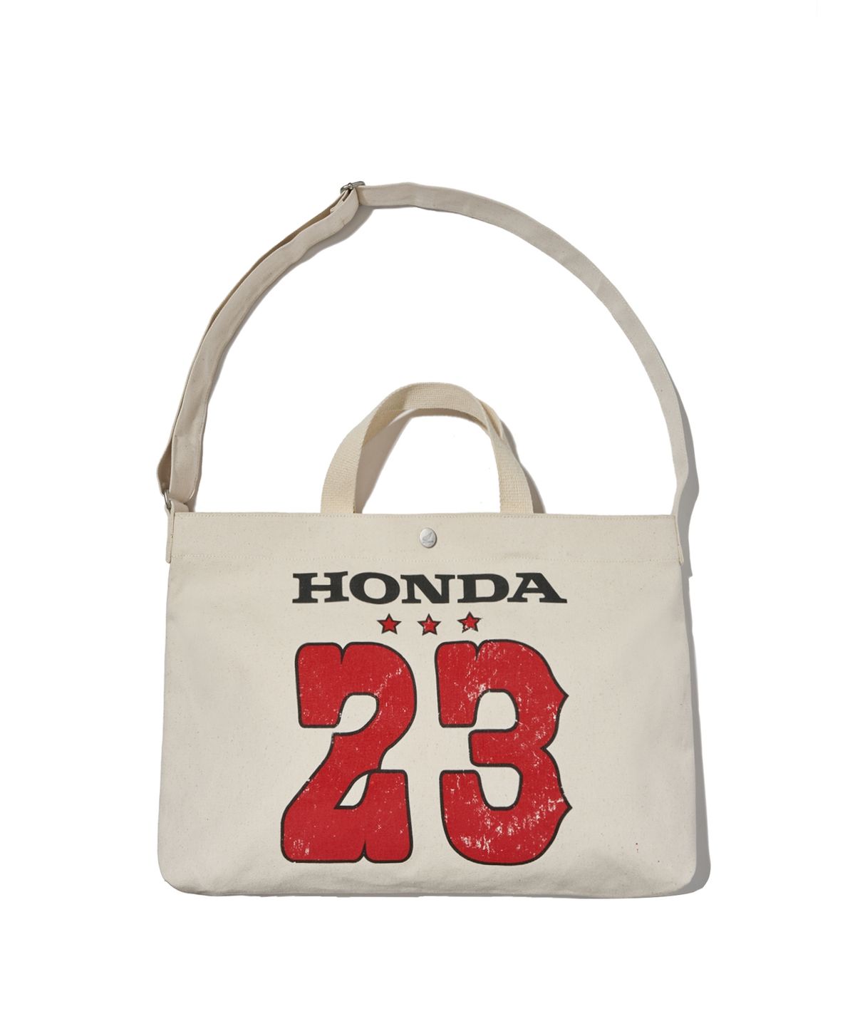 핍스 모터사이클(PHYPS MOTORCYCLE) Honda Strap Canvas Bag_Ivory