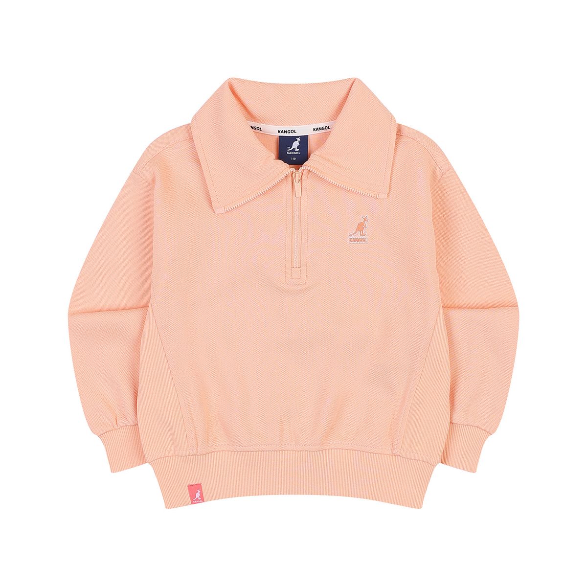 캉골키즈(KANGOL KIDS) 하프 집업 스웻셔츠 RA 2106 코랄