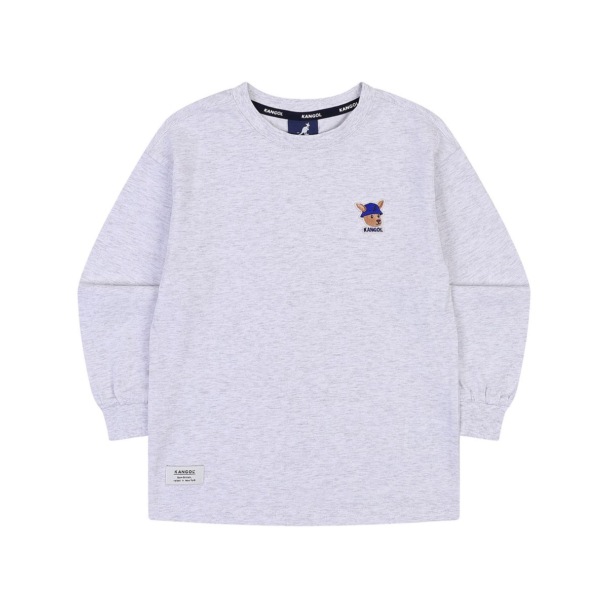 캉골키즈(KANGOL KIDS) 루 심볼 롱슬리브 티셔츠 RA 0003 멜란지 그레이