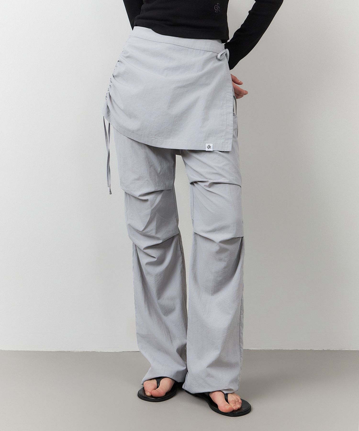[CITYBREEZE]25SS★LAYERED SKIRT PANTS MUSINSA | CITYBREEZE WOMAN Layered Skirt Pants_LIGHT GREY