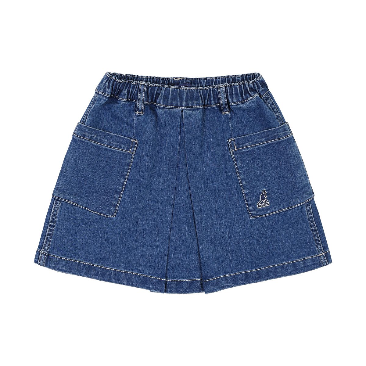 캉골키즈(KANGOL KIDS) 포켓 포인트 데님 스커트 RA 2103 블루