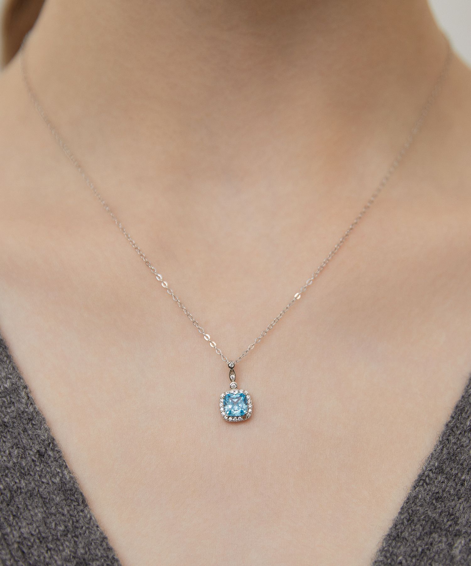 【TATIANA】Blue Radiance Necklace NZ2454〜ネックレス★韓国発 MUSINSA | TATIANA (Silver 925) Blue Radiance Necklace NZ2454