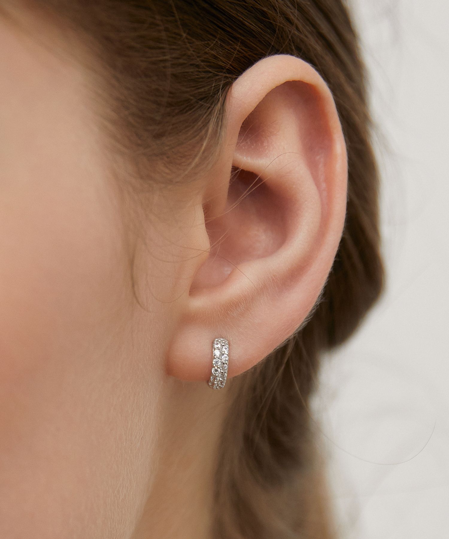 TATIANA☆[SILVER925] Lustre Bloom Cushion Hoop Earring MUSINSA | TATIANA (Silver 925) Dual Shine Hoop Earrings EC3167