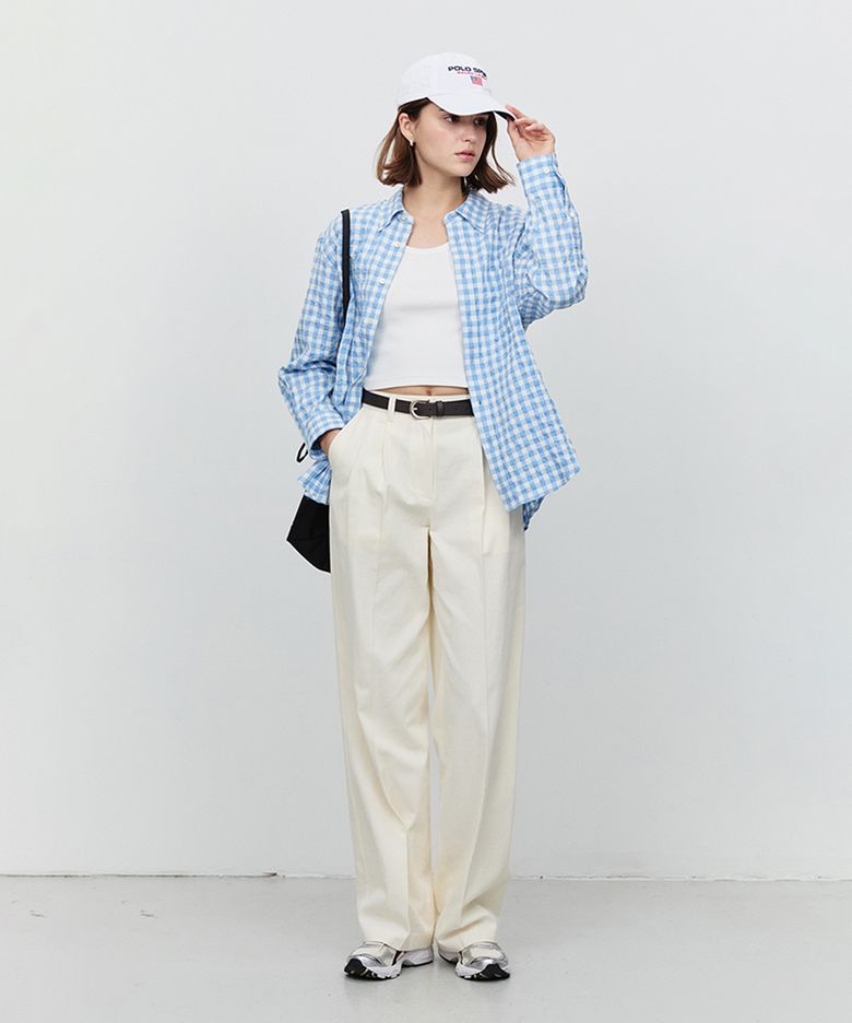 DOUBLE PLEATED CHINO SLACKS_UDPA5A213_IVORY