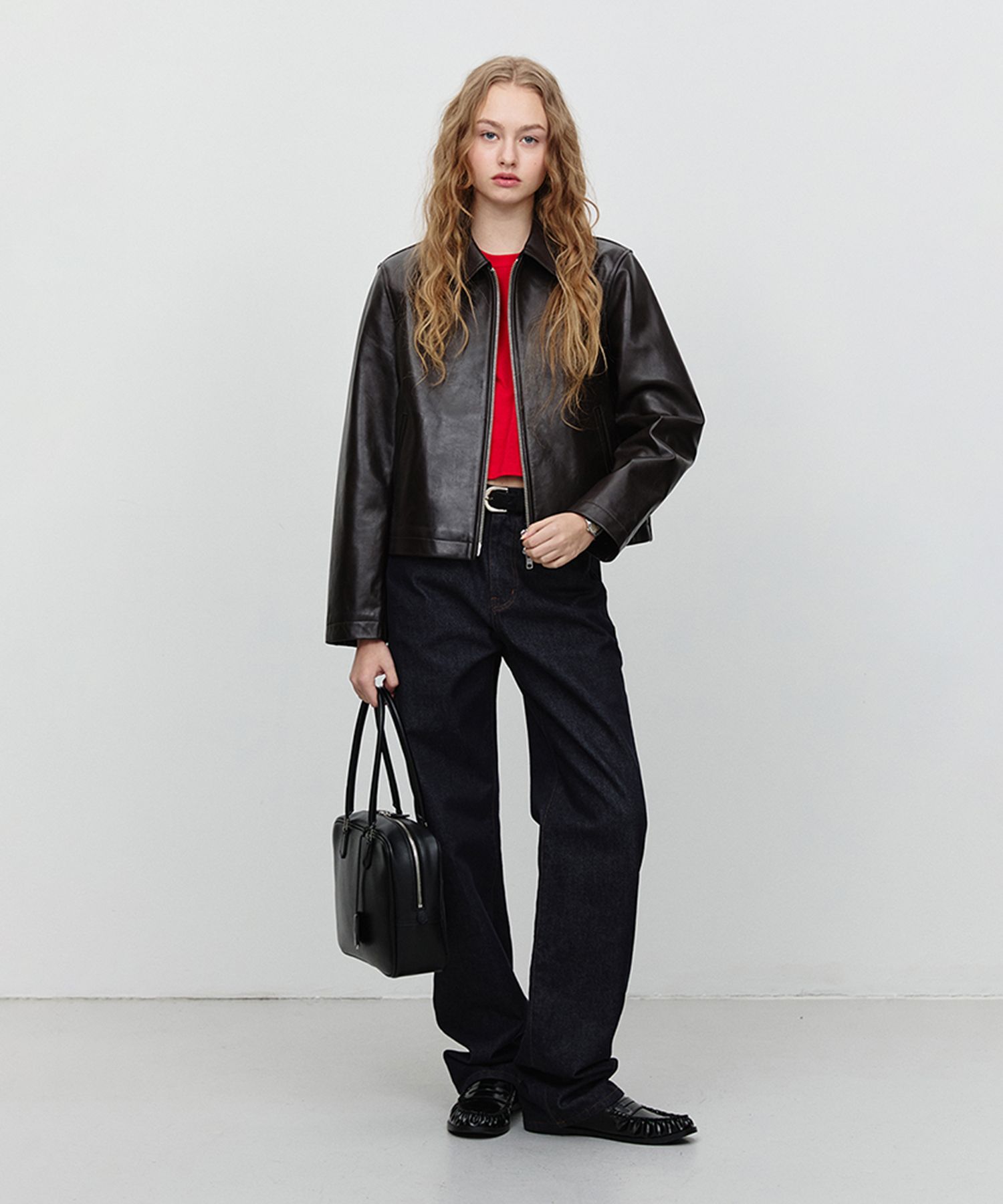 Dunst ♥ UNISEX CALF SKIN COLLARED BLOUSON JACKET MUSINSA | DUNST CALF SKIN COLLARED BLOUSON JACKET