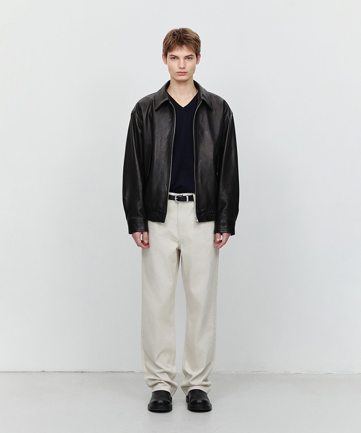 던스트 포 맨(DUNST FOR MEN) LOW RISE LOOSE JEANS_UDPA5A301_BEIGE