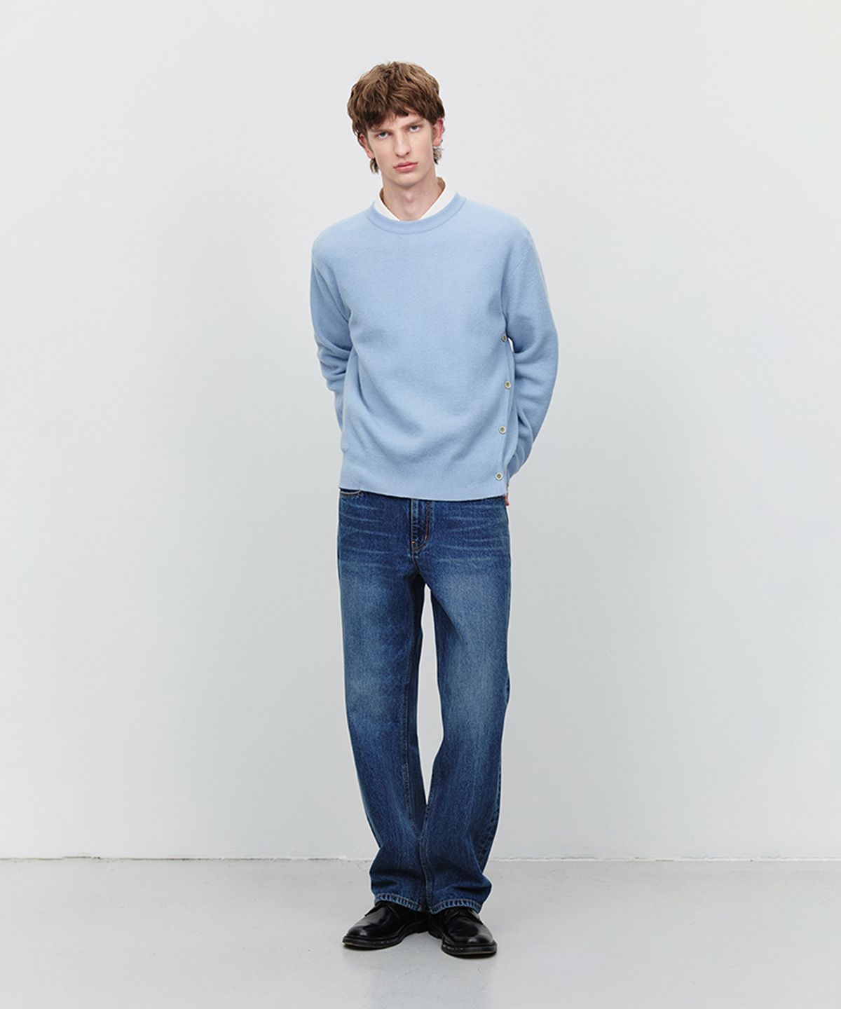 던스트 포 맨(DUNST FOR MEN) LOW RISE LOOSE JEANS_UDPA5A301_CLASSIC BLUE