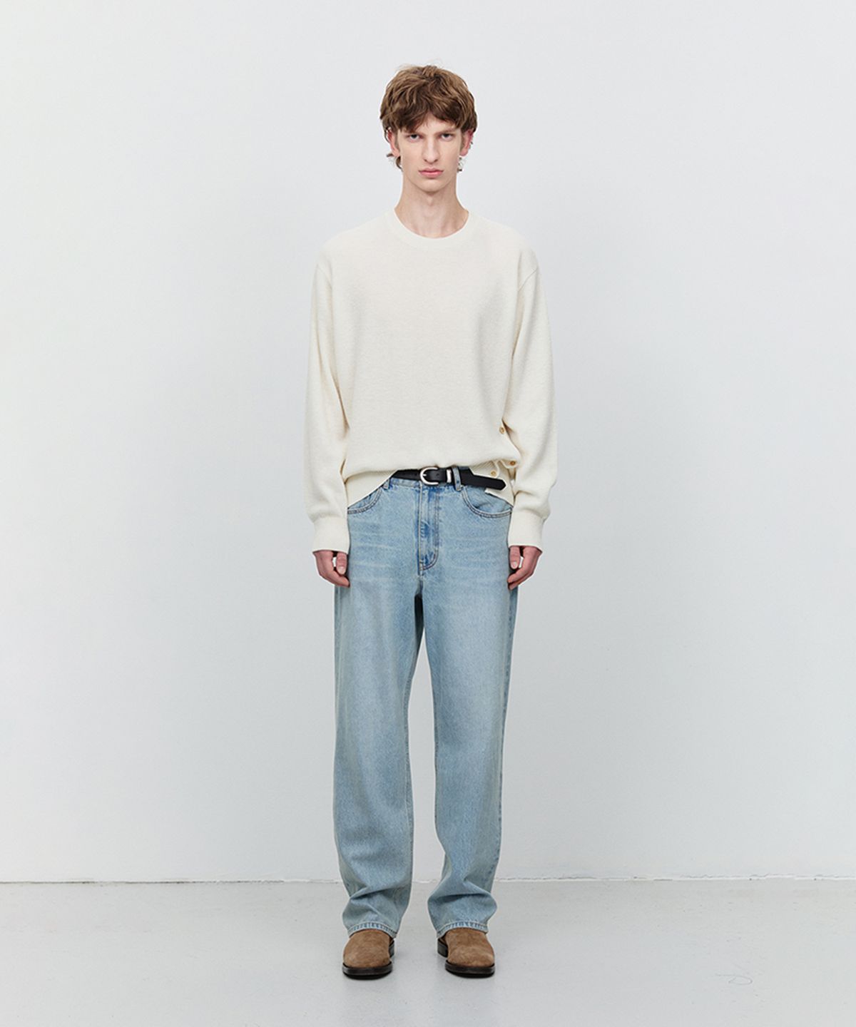던스트 포 맨(DUNST FOR MEN) LOW RISE LOOSE JEANS_UDPA5A301_LIGHT BLUE