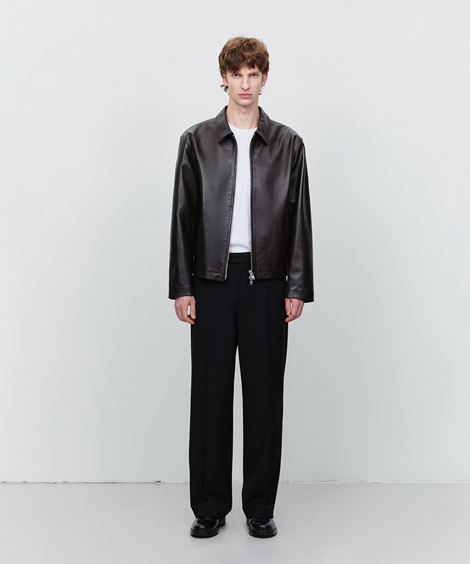 ★Dunst★ UNIXEX CALF SKIN COLLARED BLOUSON JACKETUDJU5A106B Designer fashion, Seoul-fully created | W Concept