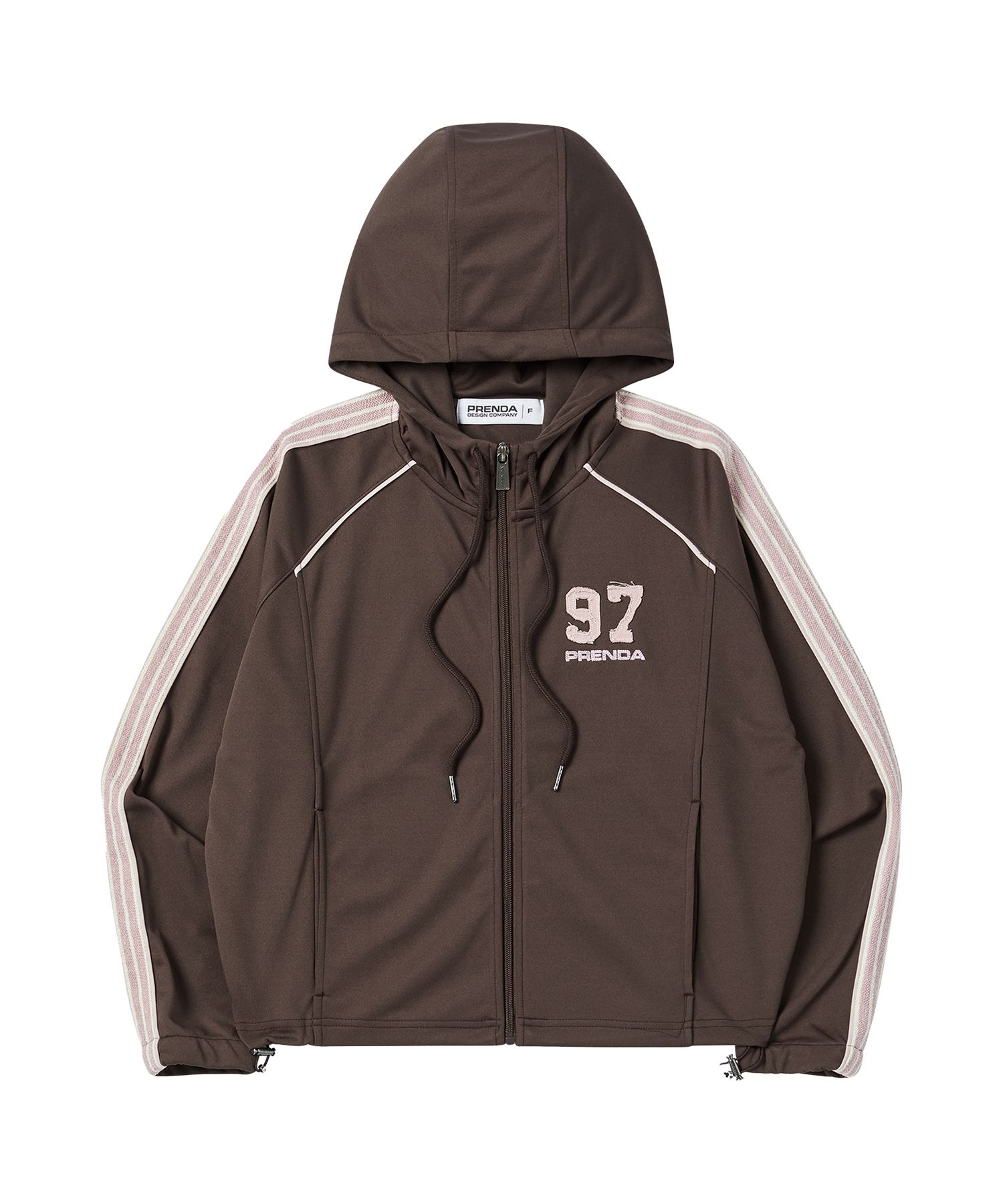 【PRENDA】JACQUARD TAPE RAGLAN ZIP-UP JACKET/追跡付 MUSINSA公式 | PRENDA JACQUARD TAPE RAGLAN ZIP-UP JACKET BROWN